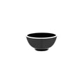 JAB JAB VINTAGE BLACK/WHITE RIM ENAMEL LOOK ROUND BOWL 150x70mm (x6)