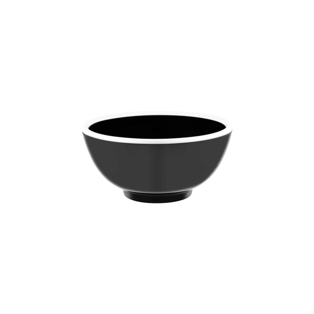 JAB JAB VINTAGE BLACK/WHITE RIM ENAMEL LOOK ROUND BOWL 175x80mm (x6)