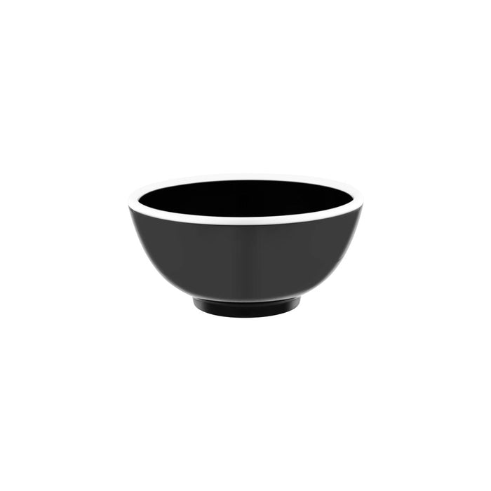 JAB JAB VINTAGE BLACK/WHITE RIM ENAMEL LOOK ROUND BOWL 175x80mm (x6)