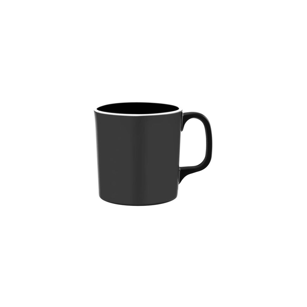 JAB JAB VINTAGE BLACK/WHITE RIM ENAMEL LOOK MUG  80x85mm (x6)