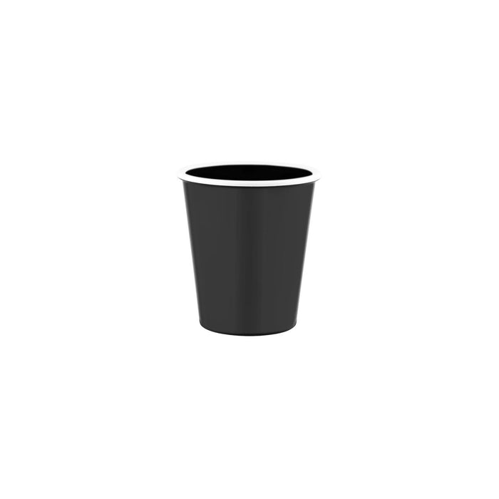 JAB JAB VINTAGE BLACK/WHITE RIM ENAMEL LOOK TUMBLER 80x90mm (x6)