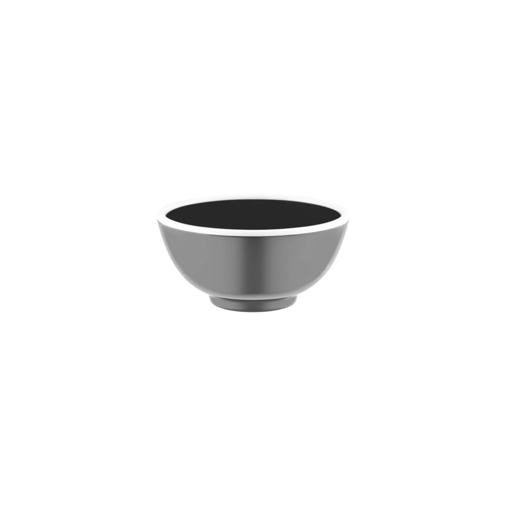 JAB JAB VINTAGE GREY/WHITE RIM ENAMEL LOOK ROUND BOWL 150x70mm (x6)
