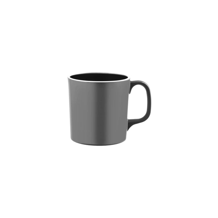 JAB JAB VINTAGE GREY/WHITE RIM ENAMEL LOOK MUG  80x85mm (x6)