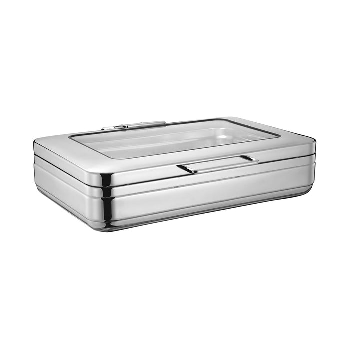 Chef Inox INDUCTION CHAFER-18/8, RECT, 1/1 SIZE W/GLASS LID