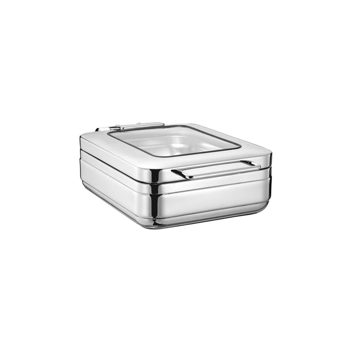 Chef Inox INDUCTION CHAFER-18/8, RECT, 1/2 SIZE W/GLASS LID