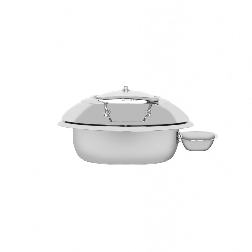 Chef Inox DELUXE CHAFER-18/8, ROUND, SMALL W/GLASS LID