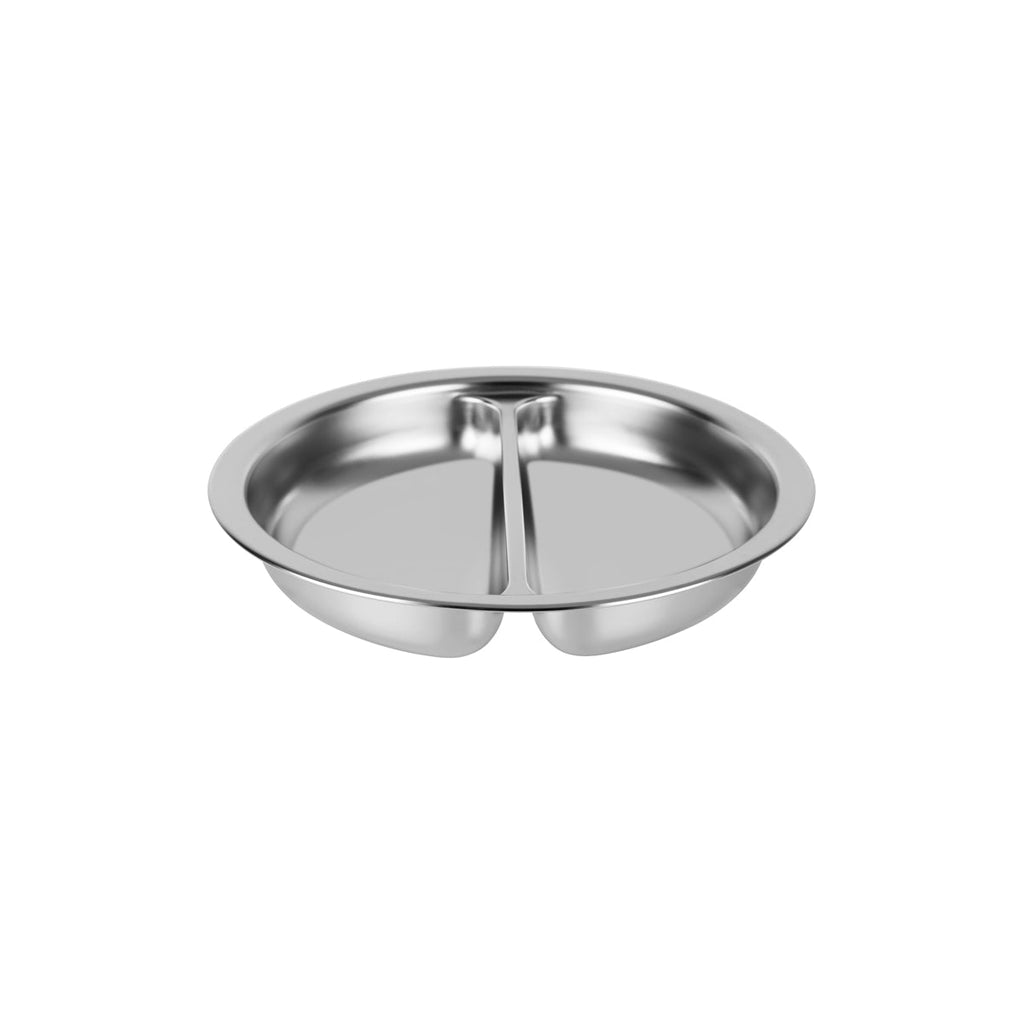 Chef Inox DIVIDED PAN-Stainless Steel, 4.0lt ROUND, SUIT 54925, 340x65mm