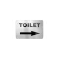 Trenton  WALL SIGN-S/S | TOILET W/RIGHT ARROW  (Each)