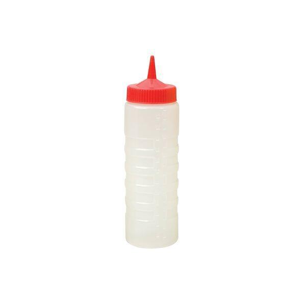 Cater-Rax  SAUCE BOTTLE-750ml CLEAR BODY | RED TOP (Each)