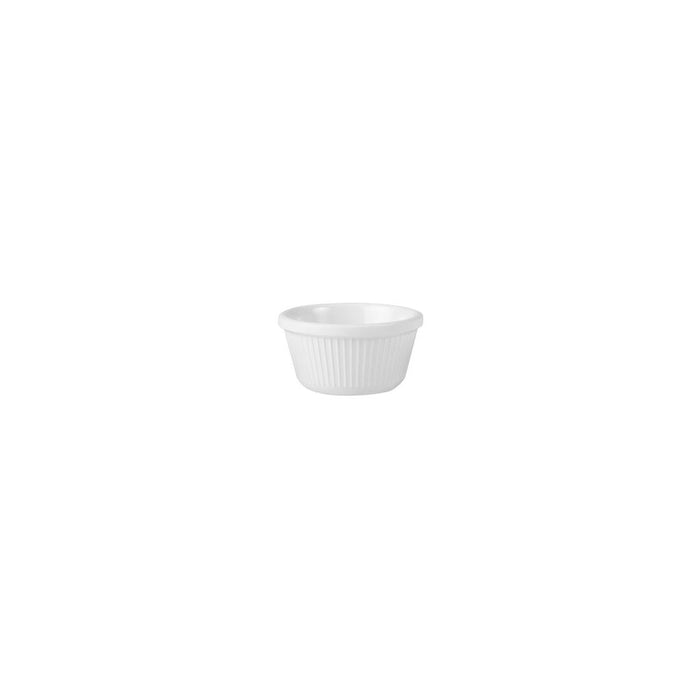 Ryner Melamine  RAMEKIN-FLUTTED | 80mm Ø | 45mm H | 90ml WHITE (4 Doz)
