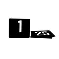 Trenton  TABLE NUMBER-105x95mm | SET 1-100 WHITE ON BLACK (Set)