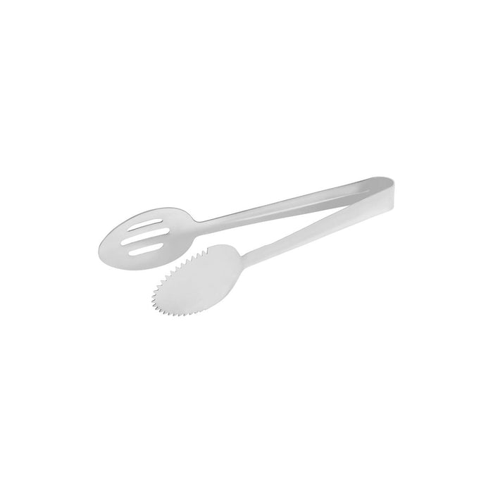 Chef Inox ROUND SPOON TONGS Stainless Steel ONE SIDE SLOTTED 240mm