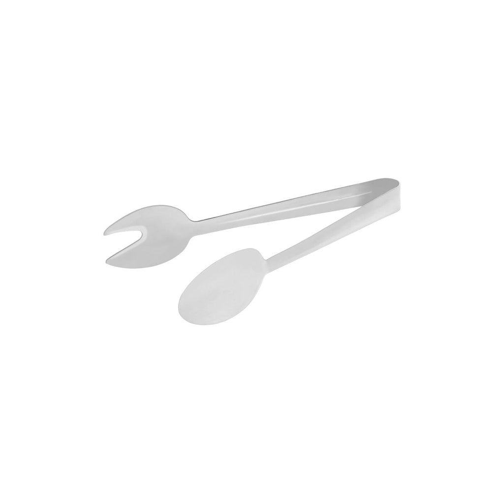 Chef Inox ROUND SPOON/FORK TONGS Stainless Steel ONE PIECE 230mm