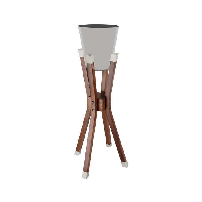 Chef Inox WINE BUCKET-1 BOTTLE 18/10 AND WOODEN STAND SET