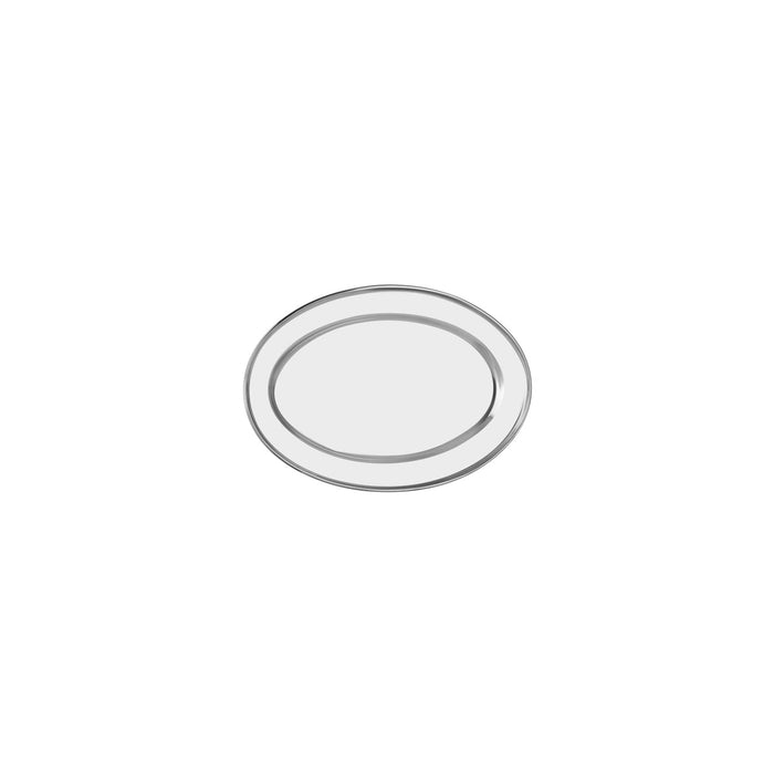 Chef Inox PLATTER-OVAL - Stainless Steel 250mm ROLLED EDGE (x1)