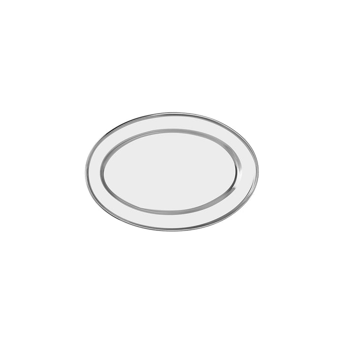 Chef Inox PLATTER-OVAL - Stainless Steel 350mm ROLLED EDGE (x1)