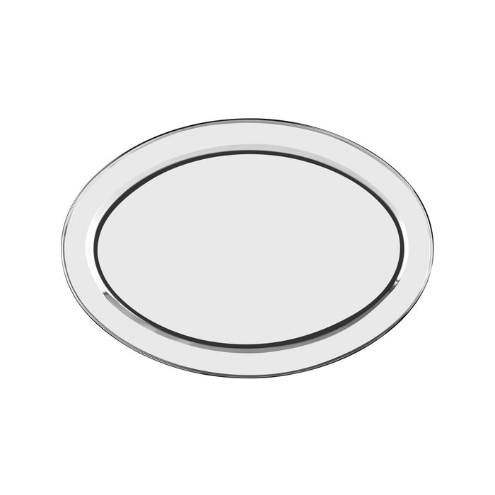 Chef Inox PLATTER-OVAL - Stainless Steel 500mm ROLLED EDGE (x1)