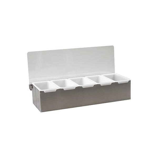 Trenton  CONDIMENT DISPENSER-S/S | 5 COMP.  (Each)