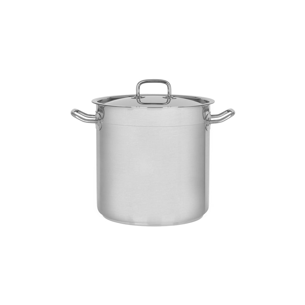 Chef Inox STOCKPOT-18/10 240x240mm 10.75lt w/LID "PROFESSIONAL" EA