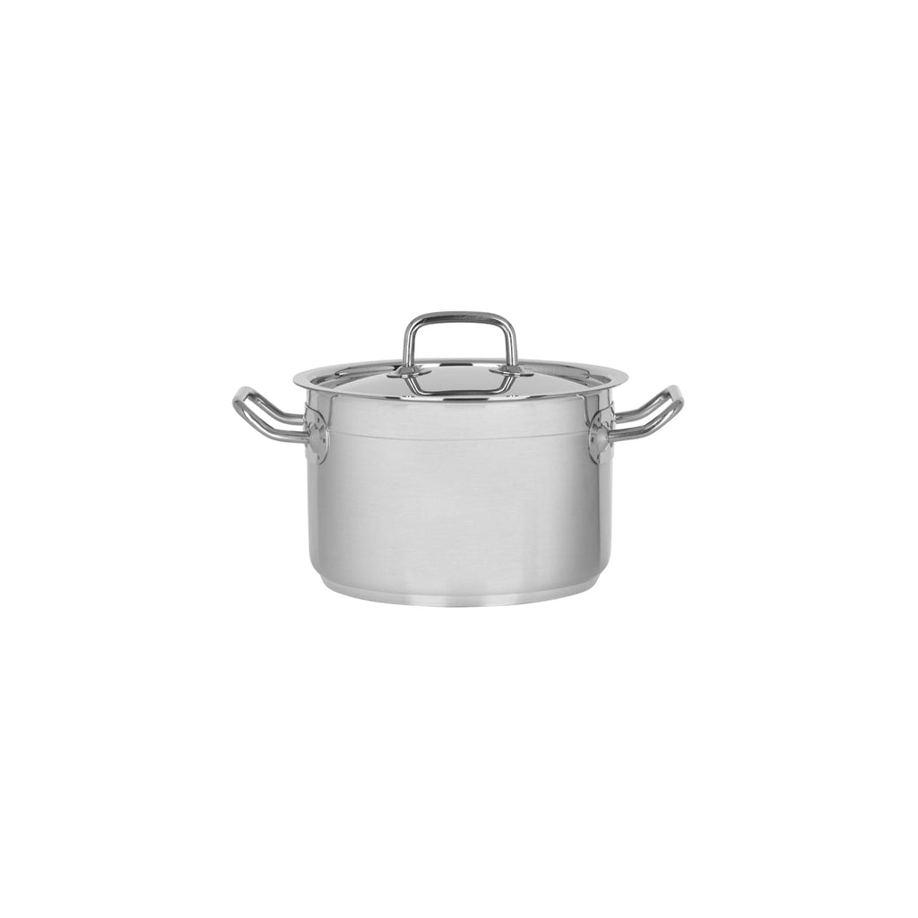 Chef Inox SAUCEPOT-18/10 200x130mm 4.0lt w/LID "PROFESSIONAL" EA