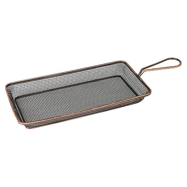 Moda BROOKLYN SERVICE BASKET-S/S | RECT. | 260x130x30mm ANTIQUE COPPER (Each)