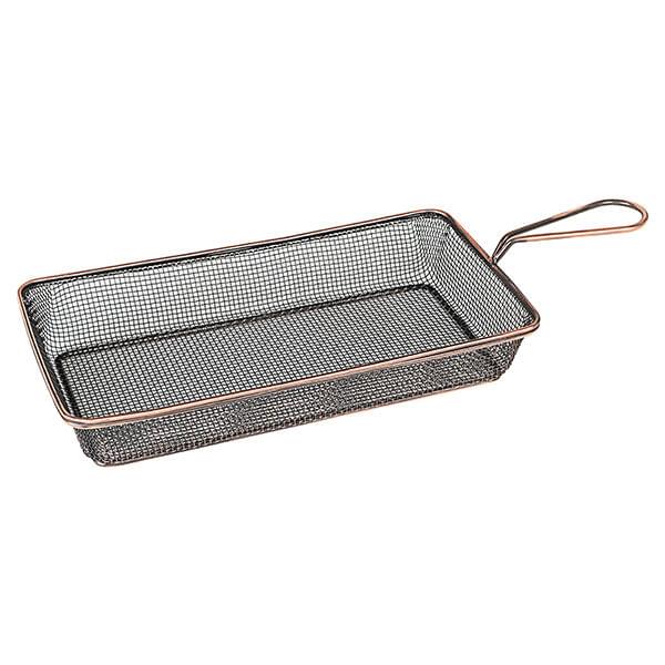 Moda BROOKLYN SERVICE BASKET-S/S | RECT. | 260x130x50mm ANTIQUE COPPER (Each)