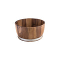 Moda BROOKLYN ROUND BOWL W S/S BAND | 310mm Ø | 155mm H ACACIA (Each)