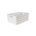 Moda BROOKLYN WOOD CRATE-410x300x180mm WHITE ACACIA (Each)