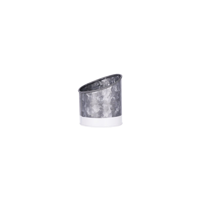 Chef Inox CONEY ISL-GALVANISED POT SLANT DIPPED WHITE 105x115mm EA