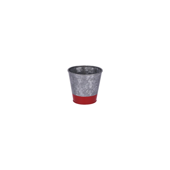 Chef Inox CONEY ISL-GALVANISED POT FLARED DIPPED RED 100x95mm EA