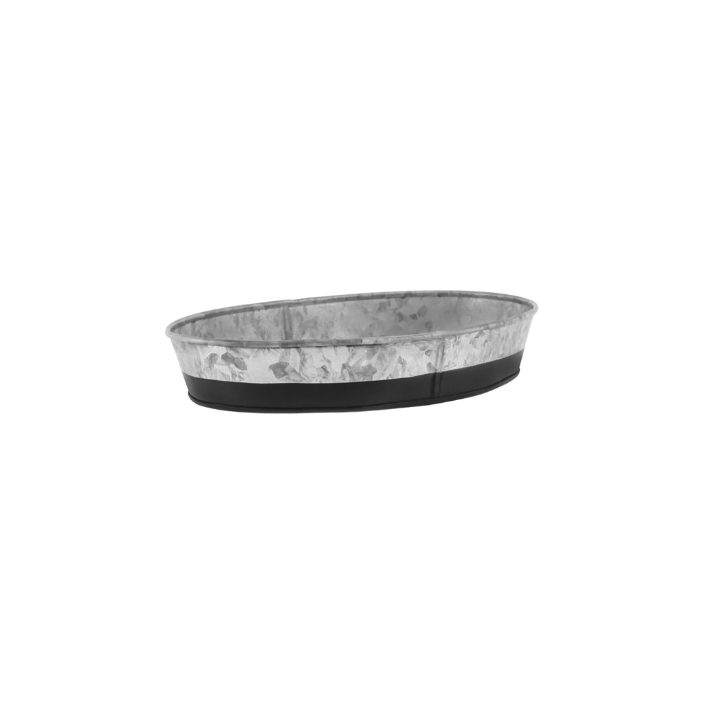 Chef Inox CONEY ISL-GALVANISED OVAL TRAY DIPPED BLK 240x160x45mm EA