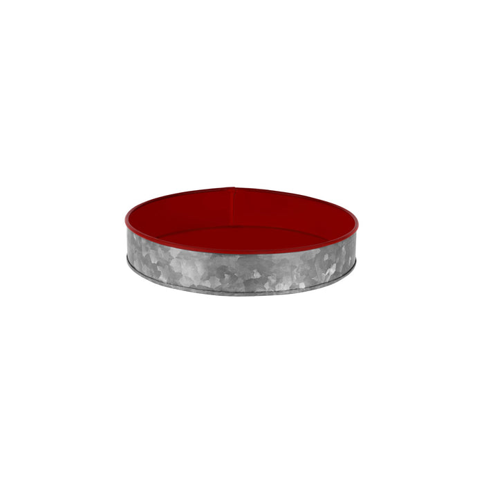 Chef Inox CONEY ISL-GALVANISED ROUND TRAY DIPPED RED 240x45mm EA
