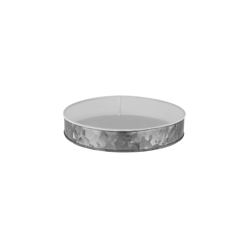 Chef Inox CONEY ISL-GALVANISED ROUND TRAY DIPPED WHT 240x45mm EA