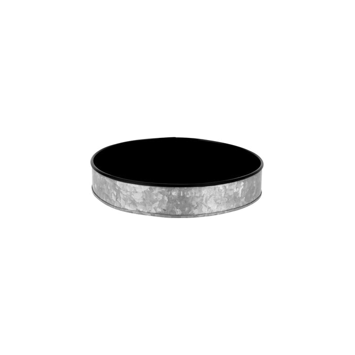 Chef Inox CONEY ISL-GALVANISED ROUND TRAY DIPPED BLK 240x45mm EA
