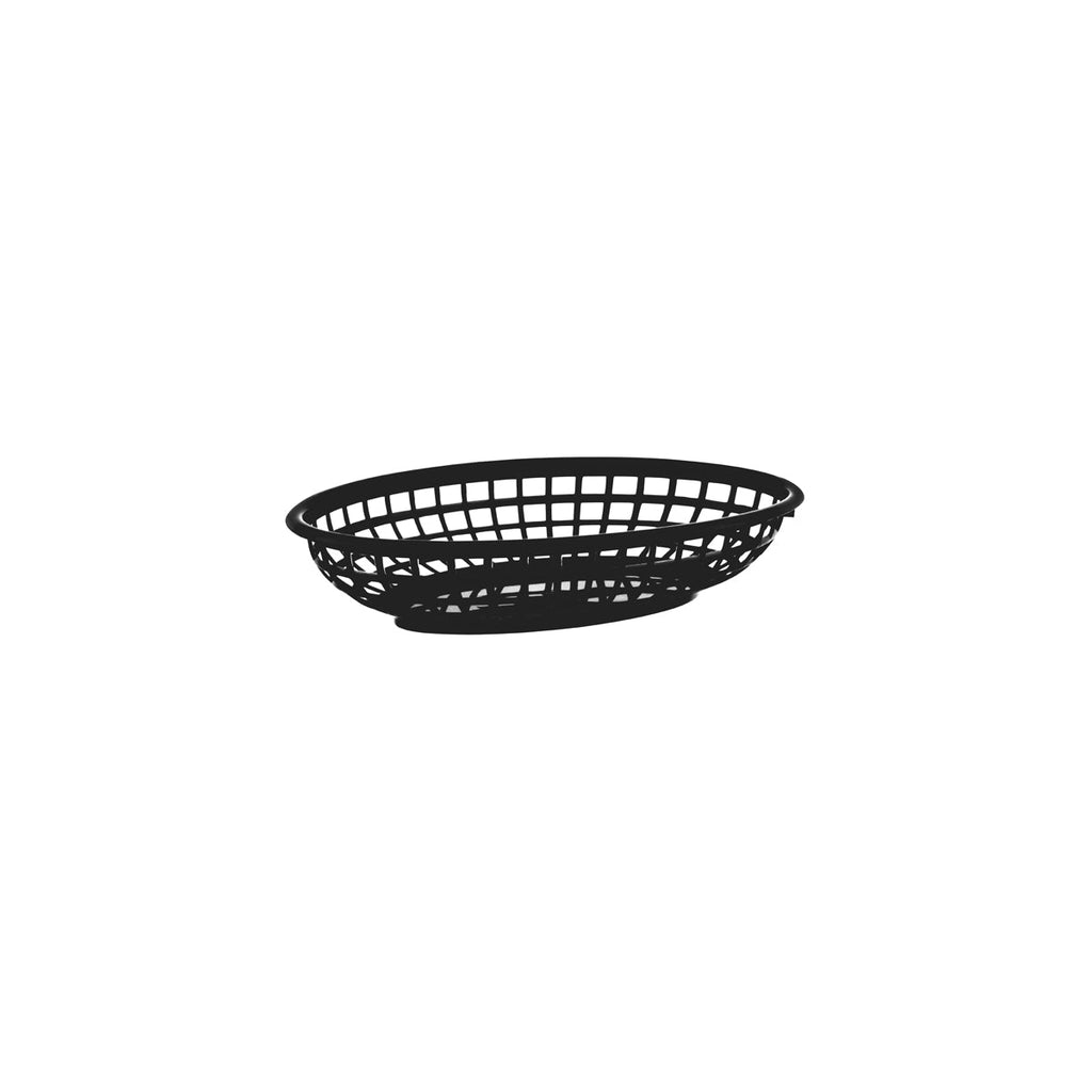 Chef Inox CONEY IS-PLASTIC SERVING BASKET OVAL BLACK 240x150x50mm EA