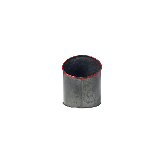 Chef Inox CONEY ISL-GALVANISED BLACK POT SLANT RED RIM 120x140mm EA