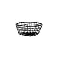 Chef Inox CONEY ISL-MESH WIRE ROUND SERVING BASKET ZINC FINISH 160x70m EA
