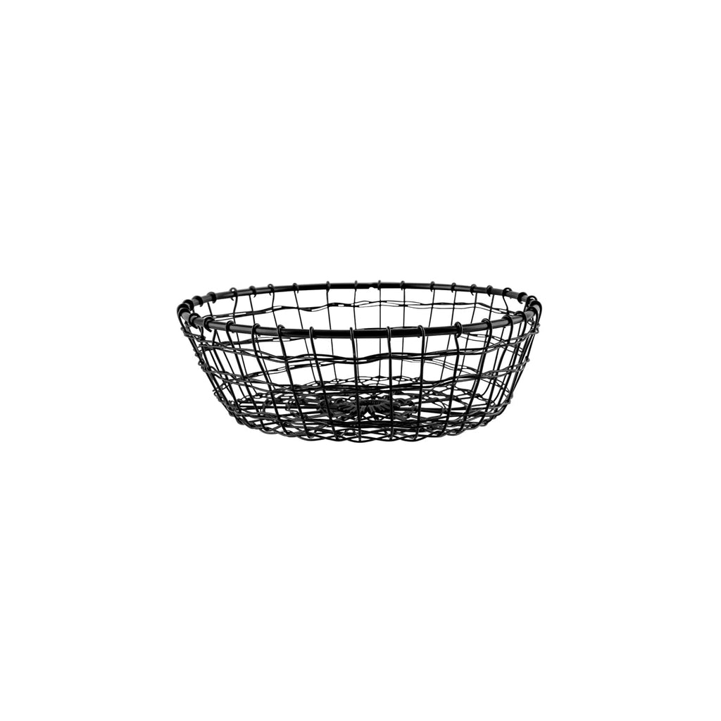 Chef Inox CONEY ISL-MESH WIRE ROUND SERVING BASKET ZINC FINISH 230x75m EA