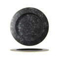 Chef Inox CONEY ISL-GALVANISED BLACK ROUND PLATE WIDE RIM GOLD 280mm EA