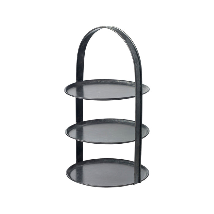 Chef Inox CONEY ISL-GALVANISED BLACK TEA STAND 3 TIER FIXED 310x510mm EA