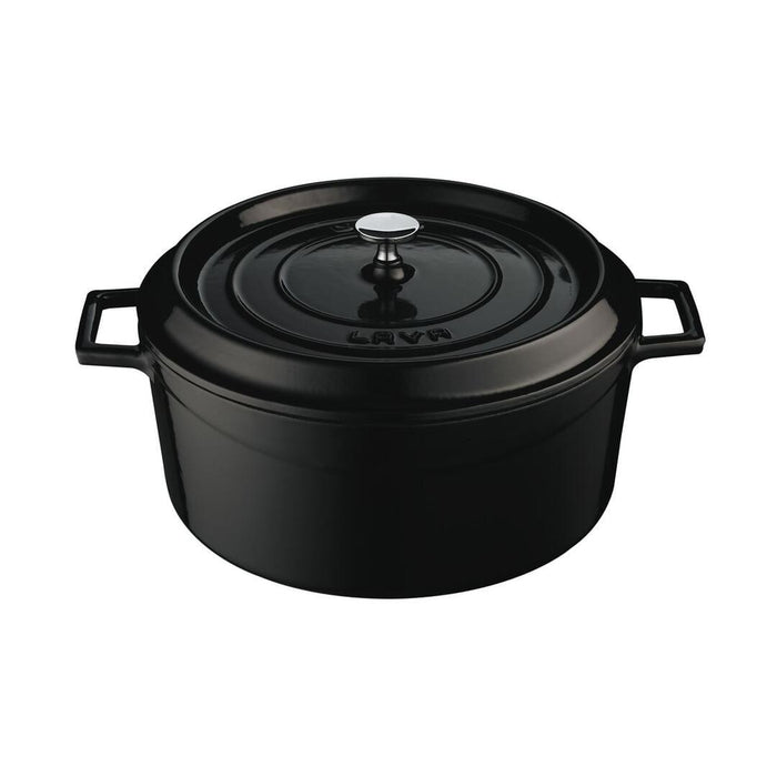 Lava TRENDY CASSEROLE-ROUND | 9.0lt | 320mm Ø BLACK (Each)