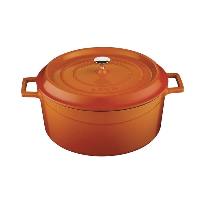 Lava TRENDY CASSEROLE-ROUND | 9.0lt | 320mm Ø ORANGE (Each)