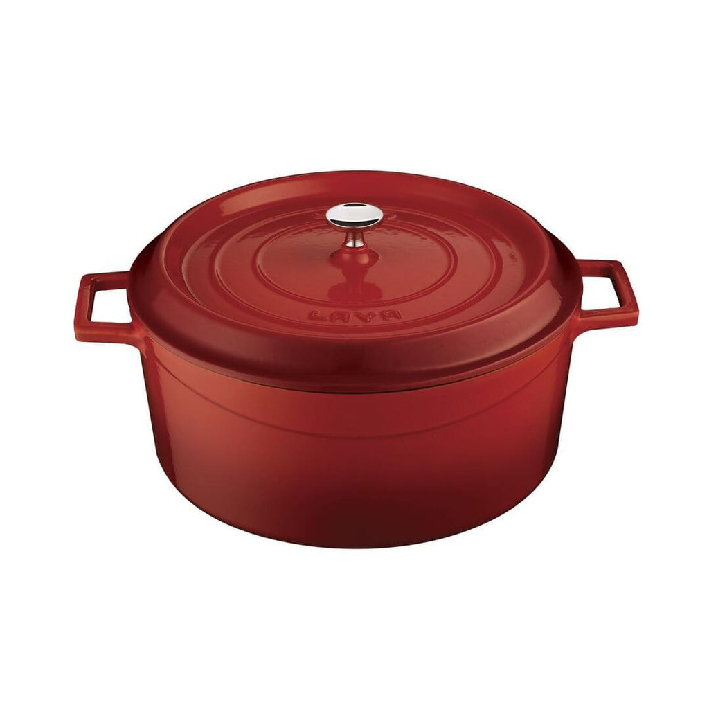 Lava TRENDY CASSEROLE-ROUND | 9.0lt | 320mm Ø RED (Each)