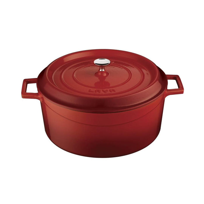 Lava TRENDY CASSEROLE-ROUND | 9.0lt | 320mm Ø RED (Each)