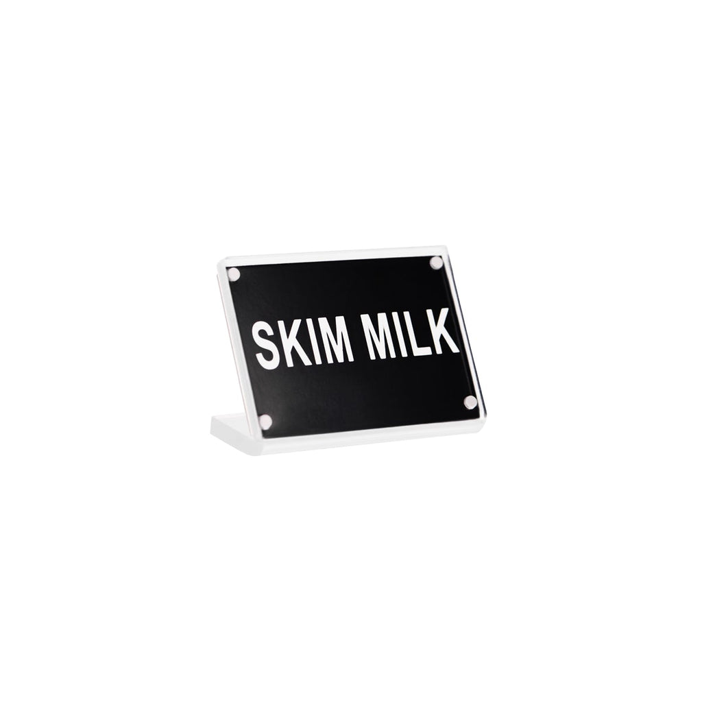Chef Inox BUFFET SIGN- ACRYLIC w/S/S MAGNET PLATE "SKIM MILK" EA