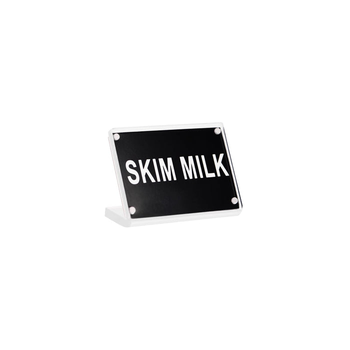 Chef Inox BUFFET SIGN- ACRYLIC w/S/S MAGNET PLATE "SKIM MILK" EA