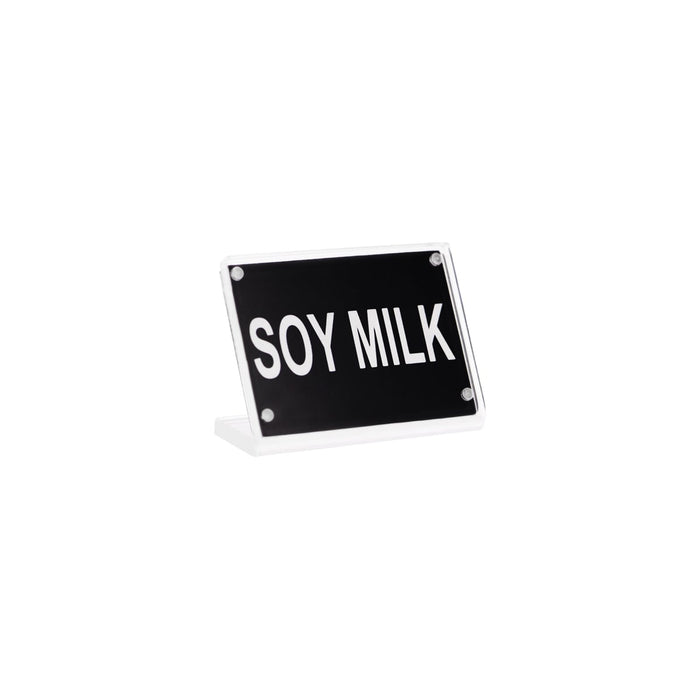 Chef Inox BUFFET SIGN- ACRYLIC w/S/S MAGNET PLATE "SOY MILK" EA