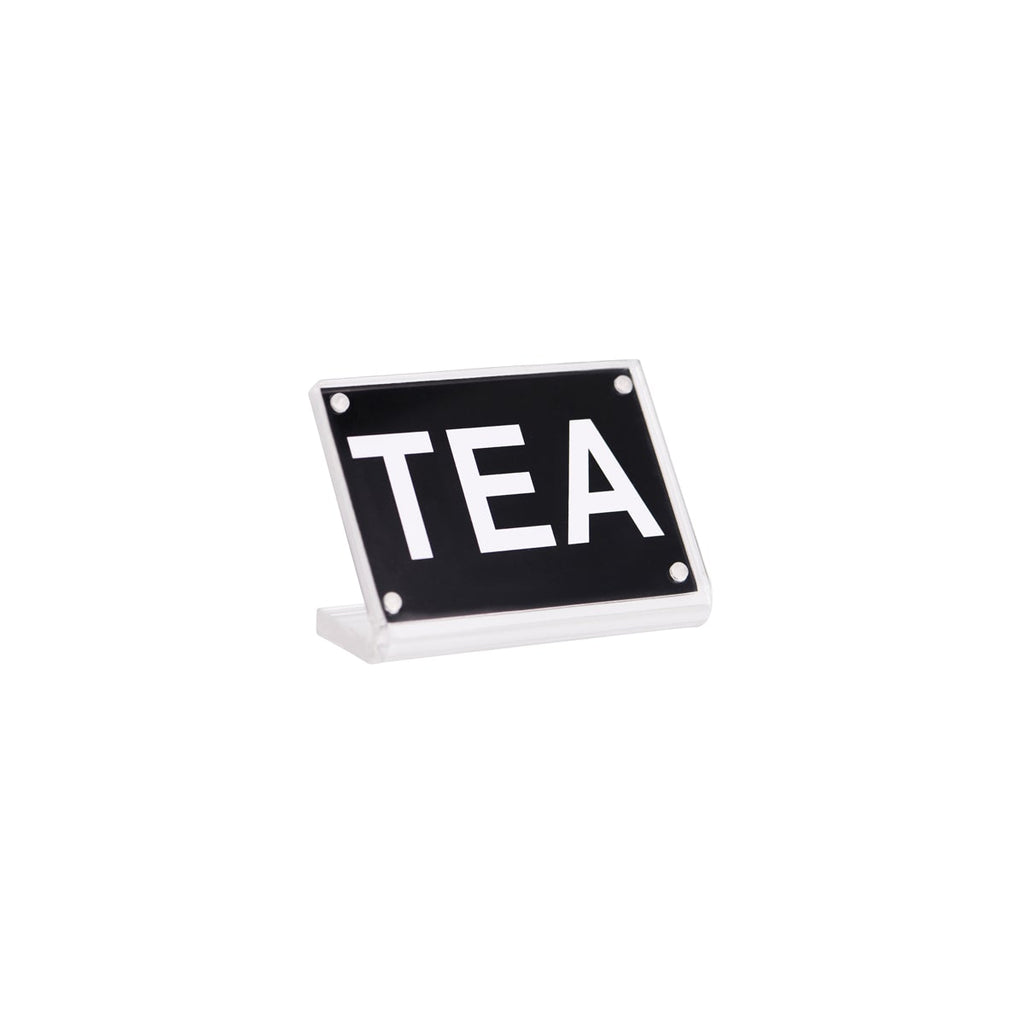 Chef Inox BUFFET SIGN- ACRYLIC w/S/S MAGNET PLATE "TEA" EA