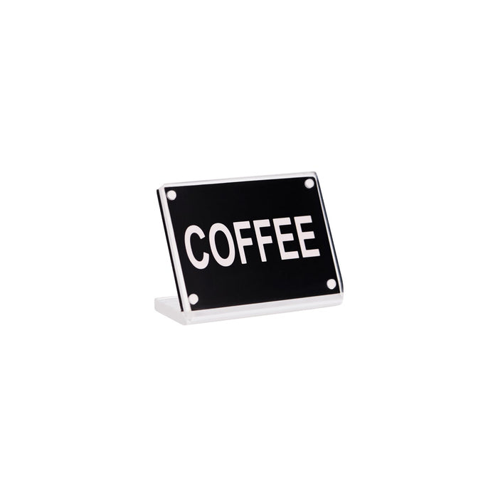 Chef Inox BUFFET SIGN- ACRYLIC w/S/S MAGNET PLATE "COFFEE" EA