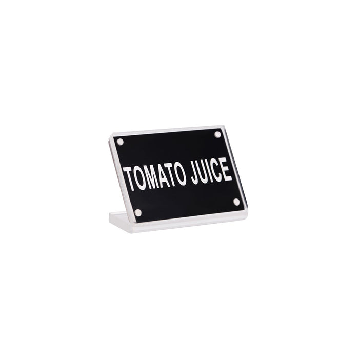 Chef Inox BUFFET SIGN- ACRYLIC w/S/S MAGNET PLATE "TOMATO JUICE" EA